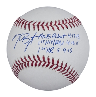 Kris Bryant Signed and Multi-Inscribed MLB Baseball (MLB Authenticated)